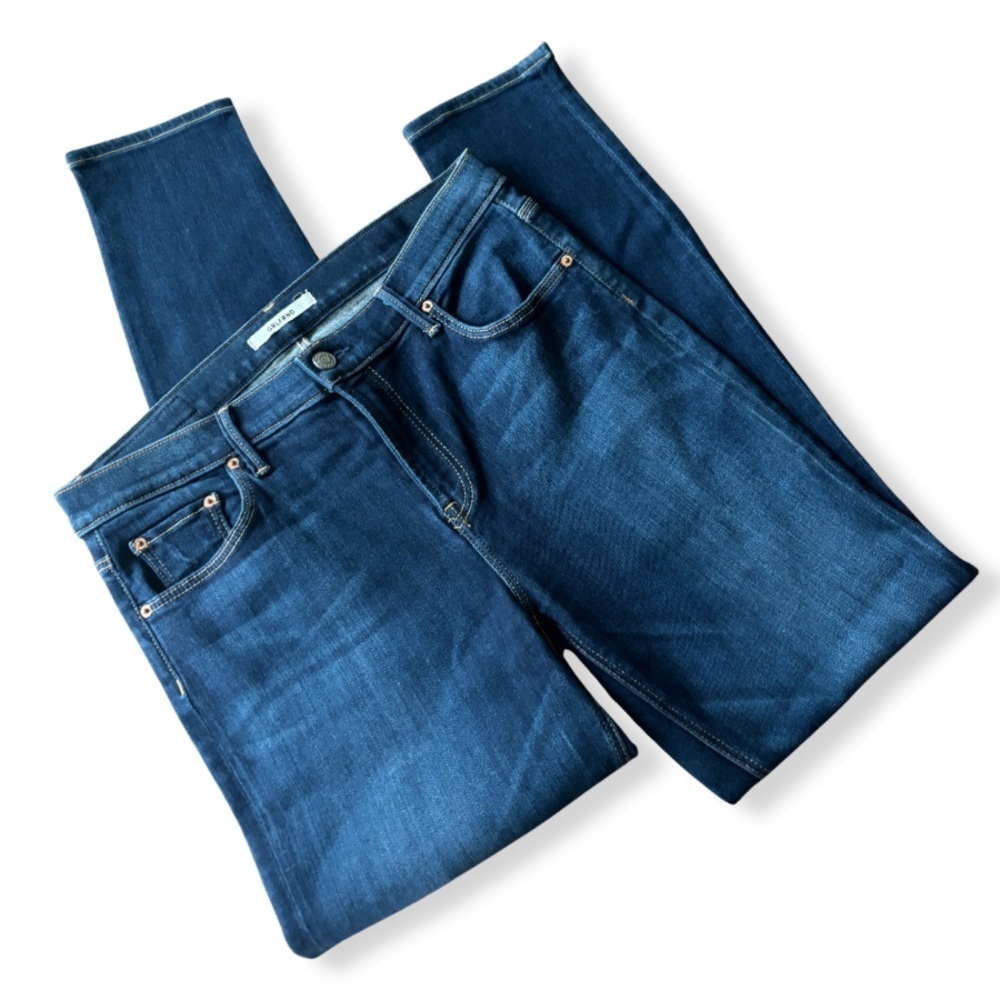 👖 GRLFRND Candice Cropped Straight Jeans Size 30 High Rise Medium Wash